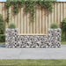 Garden Bench Gabion Design 183x41x60.5 Cm Solid Wood Pine