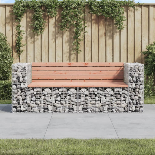 Garden Bench Gabion Design 184x71x65.5 Cm Solid Wood
