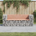 Garden Bench Gabion Design 184x71x65.5 Cm Solid Wood