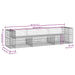 Garden Bench Gabion Design 287x71x65.5 Cm Solid Wood