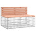 Garden Bench Gabion Design 287x71x65.5 Cm Solid Wood