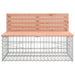 Garden Bench Gabion Design 347x71x65.5 Cm Solid Wood