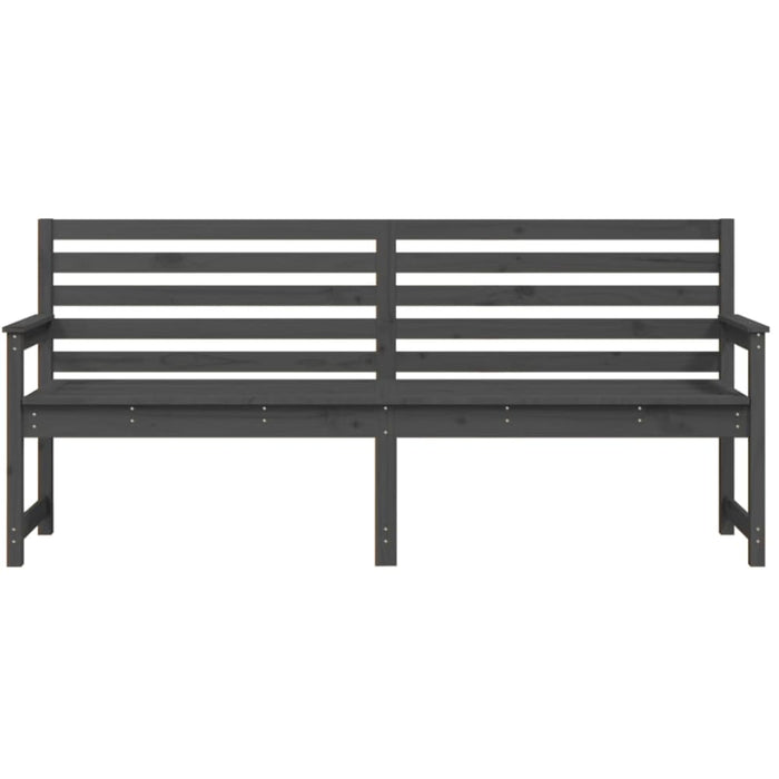 Garden Bench Grey 203.5x48x91.5 Cm Solid Wood Pine Nxabil