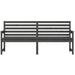 Garden Bench Grey 203.5x48x91.5 Cm Solid Wood Pine Nxabil
