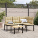 Garden Bench Set With Cushions 3 Pcs Black Powder-coated