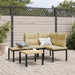 Garden Benches 2 Pcs With Cushions Black Powder-coated