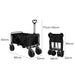Garden Camping Trolley Outdoor Wagon Cart Folding Widen