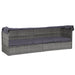Garden Bed With Canopy Grey 205x62 Cm Poly Rattan Atklx