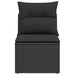 Garden Chair Armless With Cushions Black Poly Rattan Tlpkna