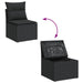 Garden Chair Armless With Cushions Black Poly Rattan Tlpkna