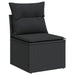 Garden Chair Armless With Cushions Black Poly Rattan Tlpkna