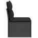 Garden Chair Armless With Cushions Black Poly Rattan Tlpkna