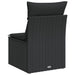 Garden Chair Armless With Cushions Black Poly Rattan Tlpkna
