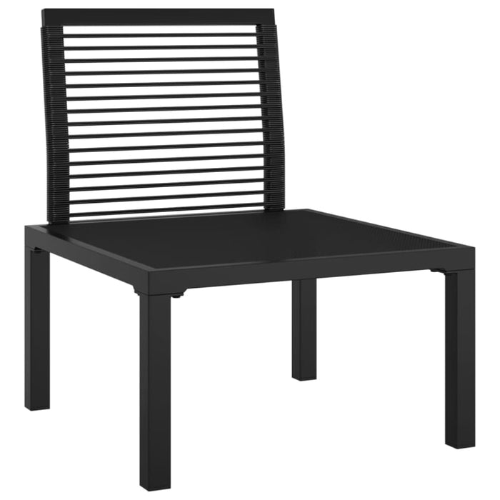 Garden Chair with Cushions Black and Grey Poly Rattan Tlxikn