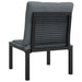 Garden Chair with Cushions Black and Grey Poly Rattan Tlxikn