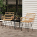Garden Chairs 2 Pcs with Armrest 56x64x80 Cm Pe Rattan