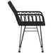 Garden Chairs 2 Pcs with Armrest Black 56x64x80 Cm Pe