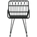 Garden Chairs 2 Pcs with Armrest Black 56x64x80 Cm Pe