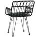 Garden Chairs 2 Pcs with Armrest Black 56x64x80 Cm Pe