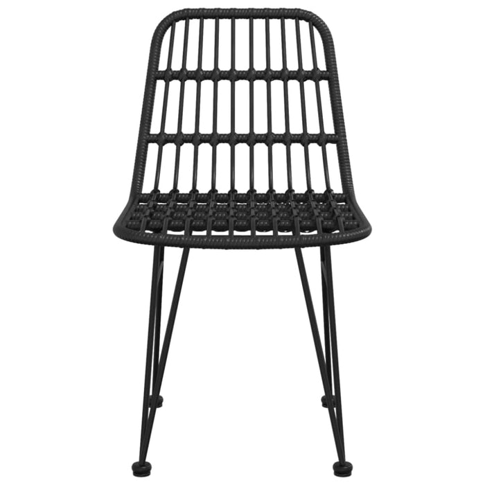 Garden Chairs 2 Pcs Black 48x62x84 Cm Pe Rattan Tokaxk