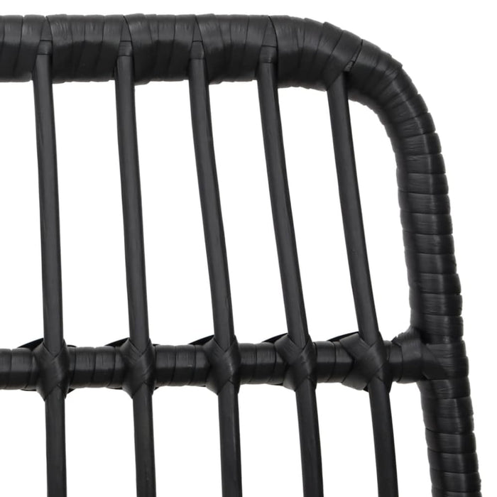 Garden Chairs 2 Pcs Black 48x62x84 Cm Pe Rattan Tokaxk