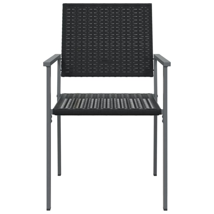 Garden Chairs 2 Pcs Black 54x62.5x89 Cm Poly Rattan Tlabkn