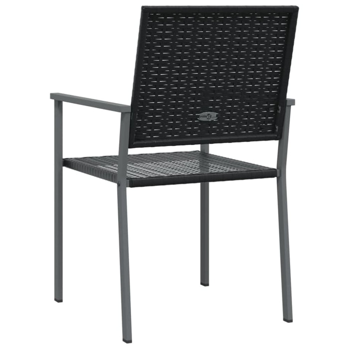 Garden Chairs 2 Pcs Black 54x62.5x89 Cm Poly Rattan Tlabkn