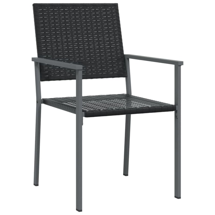 Garden Chairs 2 Pcs Black 54x62.5x89 Cm Poly Rattan Tlabkn