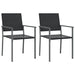 Garden Chairs 2 Pcs Black 54x62.5x89 Cm Poly Rattan Tlabkn