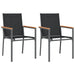 Garden Chairs 2 Pcs Black 55x61.5x90 Cm Textilene And Steel