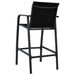Garden Bar Chairs 2 Pcs Black Textilene Anool
