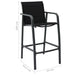 Garden Bar Chairs 2 Pcs Black Textilene Anool