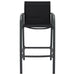 Garden Bar Chairs 2 Pcs Black Textilene Anool