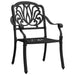 Garden Chairs 2 Pcs Cast Aluminium Black Toppln