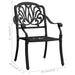 Garden Chairs 2 Pcs Cast Aluminium Black Toppln