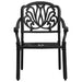 Garden Chairs 2 Pcs Cast Aluminium Black Toppln