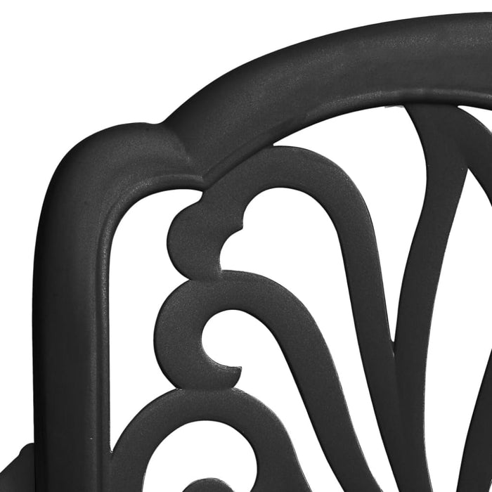 Garden Chairs 2 Pcs Cast Aluminium Black Toppln