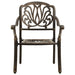 Garden Chairs 2 Pcs Cast Aluminium Bronze Toppli
