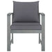 Garden Chairs 2 Pcs with Dark Grey Cushions Solid Acacia