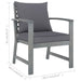 Garden Chairs 2 Pcs with Dark Grey Cushions Solid Acacia
