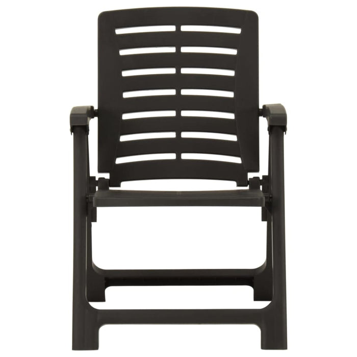 Garden Chairs 2 Pcs Plastic Anthracite Topntn
