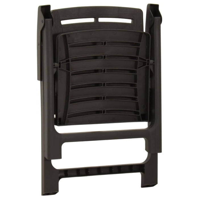 Garden Chairs 2 Pcs Plastic Anthracite Topntn