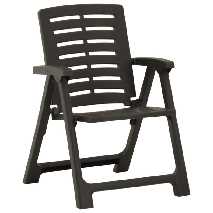 Garden Chairs 2 Pcs Plastic Anthracite Topntn
