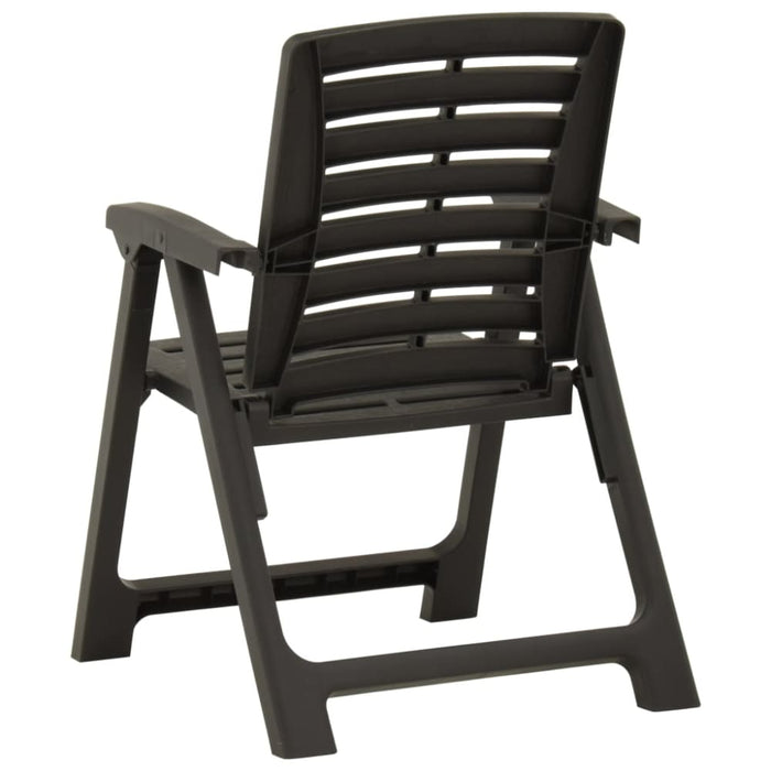 Garden Chairs 2 Pcs Plastic Anthracite Topntn