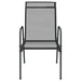 Garden Chairs 2 Pcs Steel and Textilene Black Tolnoi