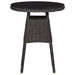 Garden Chairs 2 Pcs with Tea Table Poly Rattan Black Alppb