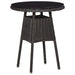 Garden Chairs 2 Pcs with Tea Table Poly Rattan Black Alppb