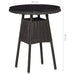 Garden Chairs 2 Pcs with Tea Table Poly Rattan Black Alppb