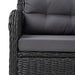 Garden Chairs 2 Pcs with Tea Table Poly Rattan Black Alppb