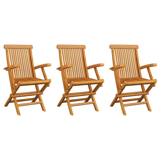 Garden Chairs 3 Pcs Solid Teak Wood Toxxii